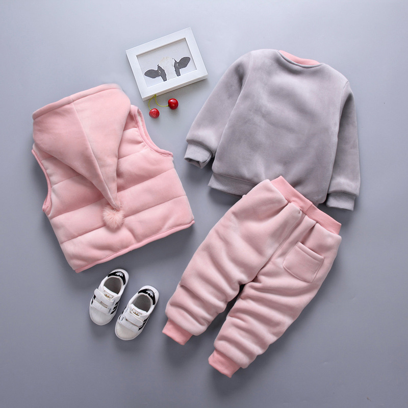 New Children's Clothing Winter Clothes For Boys Baby Thickening Three-piece Set - Image 10