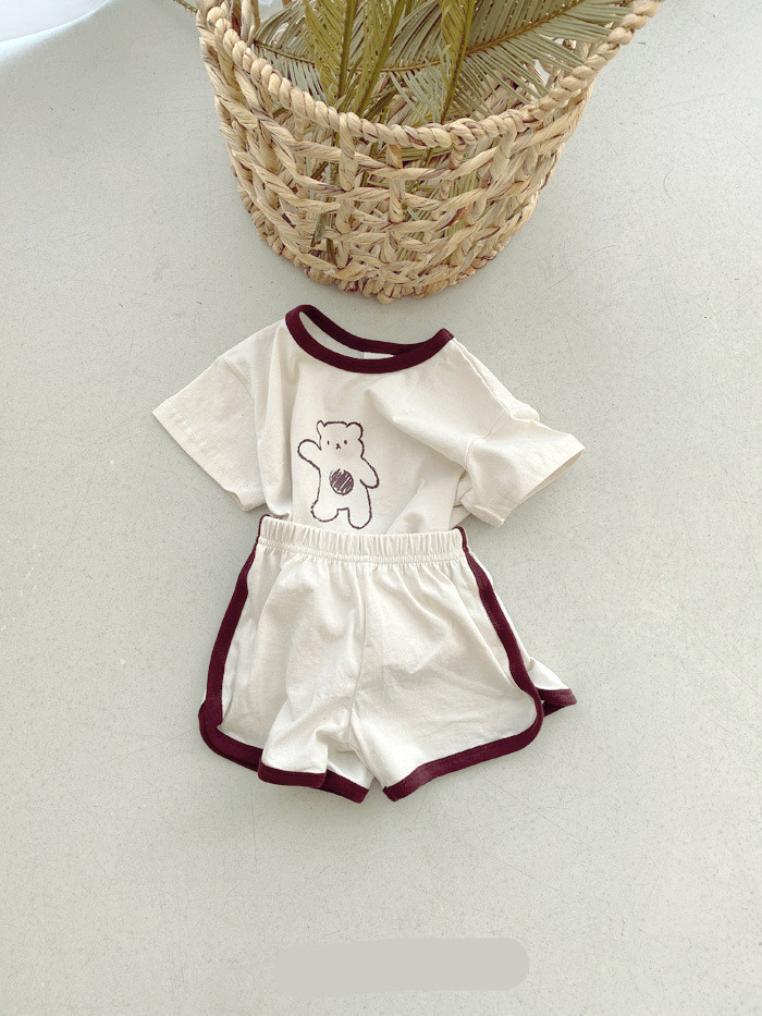 Baby Bear Cotton Suit Two-piece Cartoon Comfort For Babies And Toddlers - Image 2