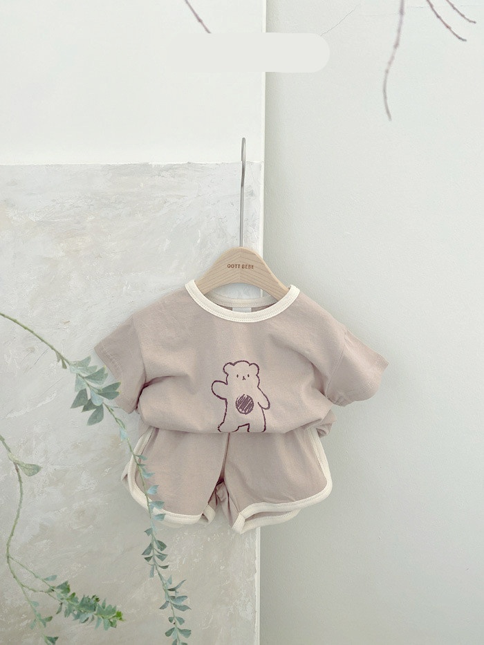 Baby Bear Cotton Suit Two-piece Cartoon Comfort For Babies And Toddlers - Image 6