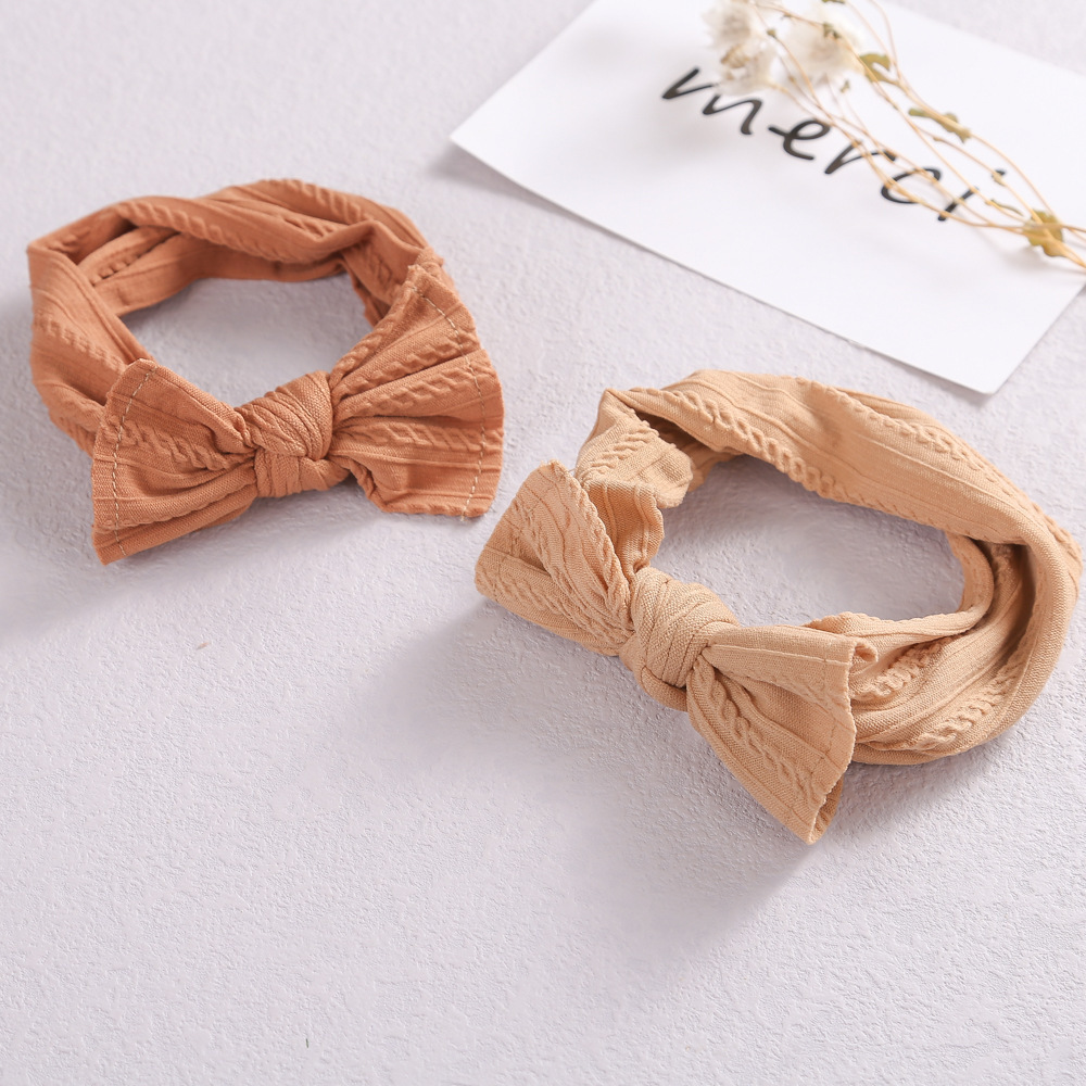 Baby Hair Accessories Elastic Head Bandwidth Edge Nylon Bow Headband For Children - Image 2