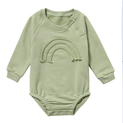 Spring And Autumn Romper R Baby Long Sleeve Waffle - Image 6