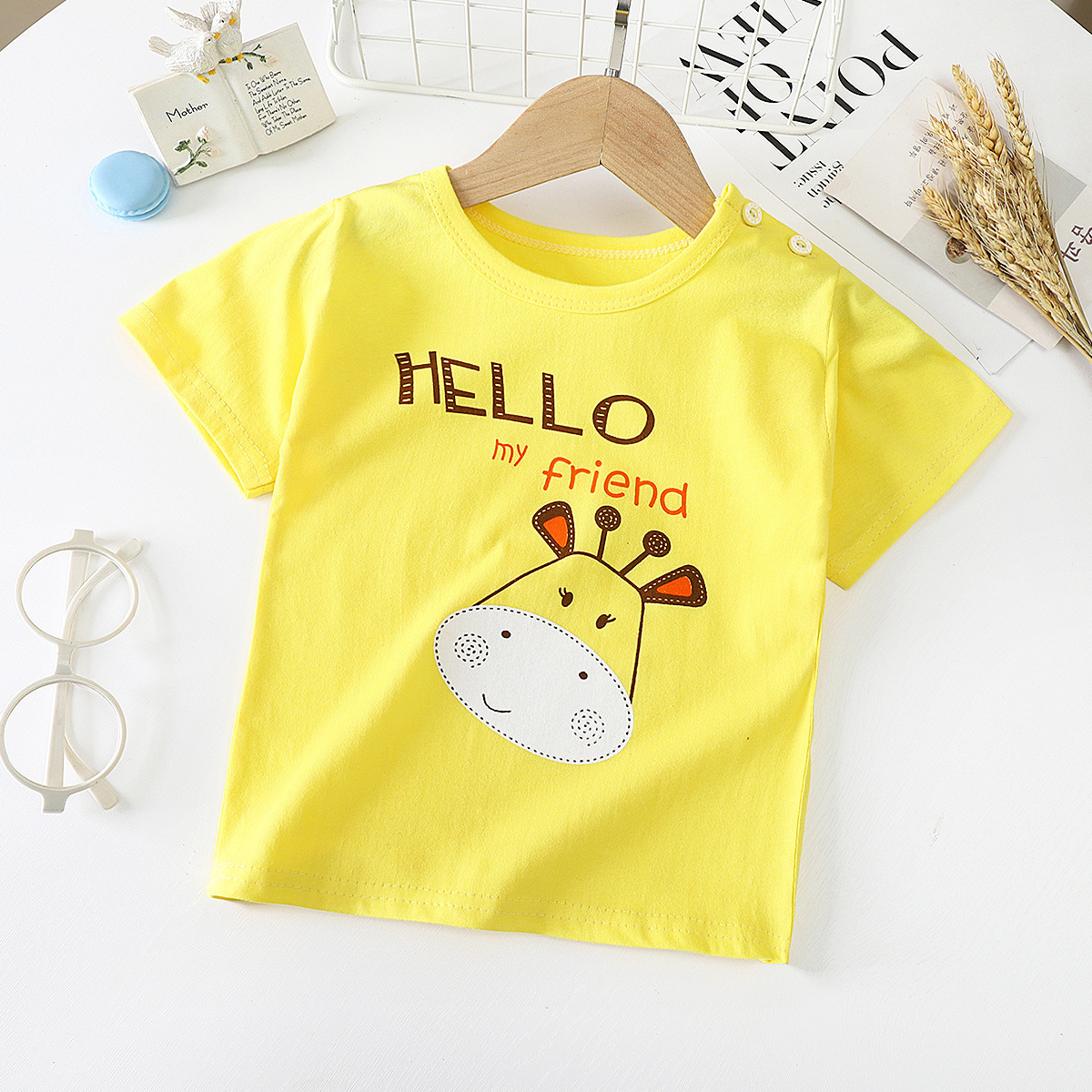 Children's Short-sleeved T-shirt cotton Baby Half-sleeved Bottoming Shirt - Image 3