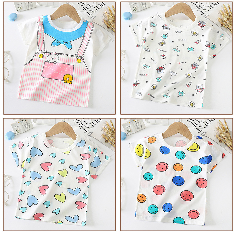 Children's Short-sleeved T-shirt cotton Baby Half-sleeved Bottoming Shirt - Image 6