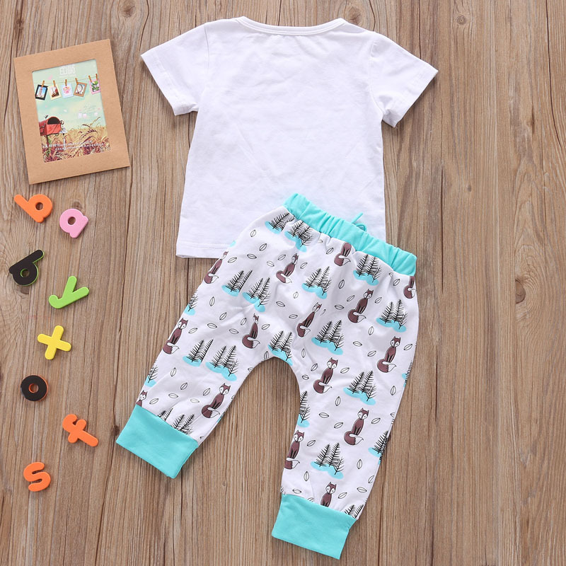 Newborn Baby Clothes Set T-shirt Tops Pants Little Boys and Girls Outfits - Image 3