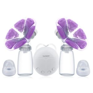 RealBubee Powerful Double Intelligent Microcomputer USB Electric Breast With Milk Bottle Cold Heat Pad Nipple
