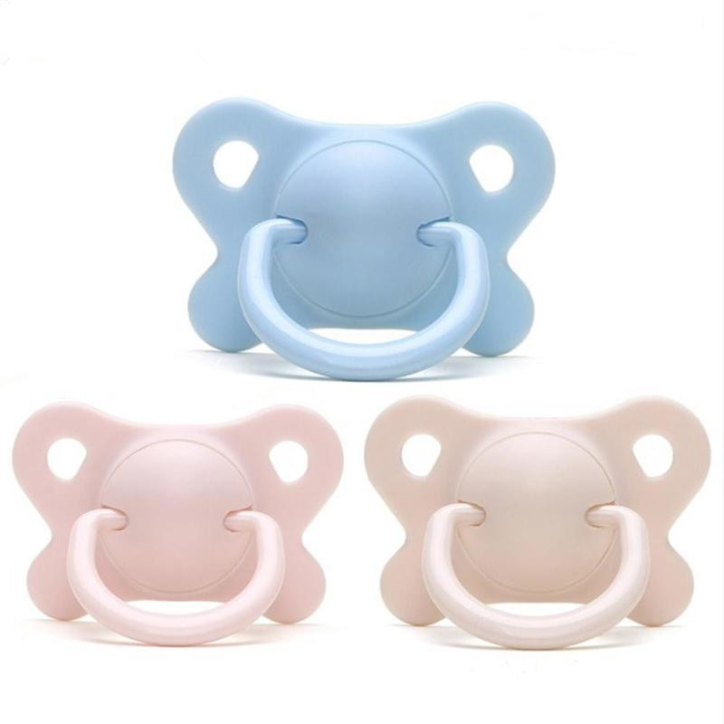 Pacifier Sleeping Baby Pacifier Newborn Silicone Pacifier Super Soft Flat Head - Image 4