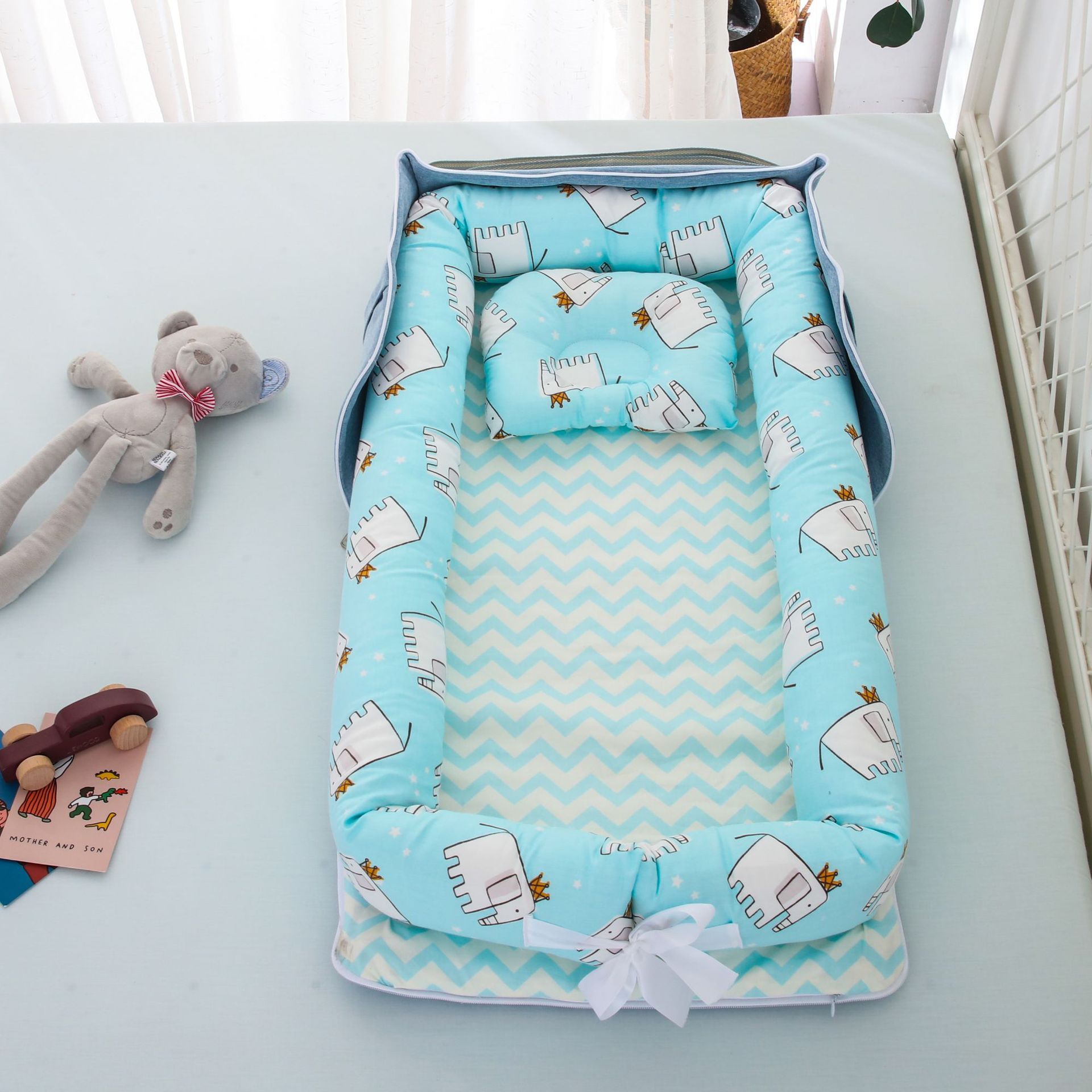 Cotton Portable Foldable Baby Bed - Image 7