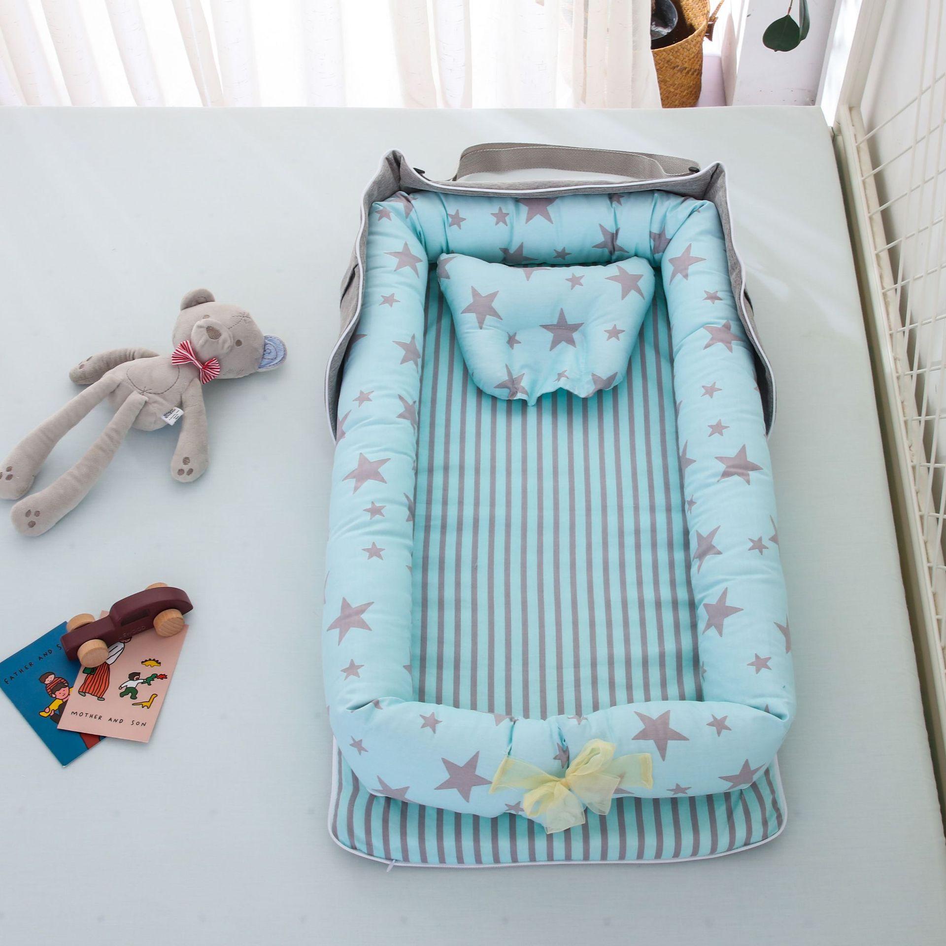Cotton Portable Foldable Baby Bed - Image 8