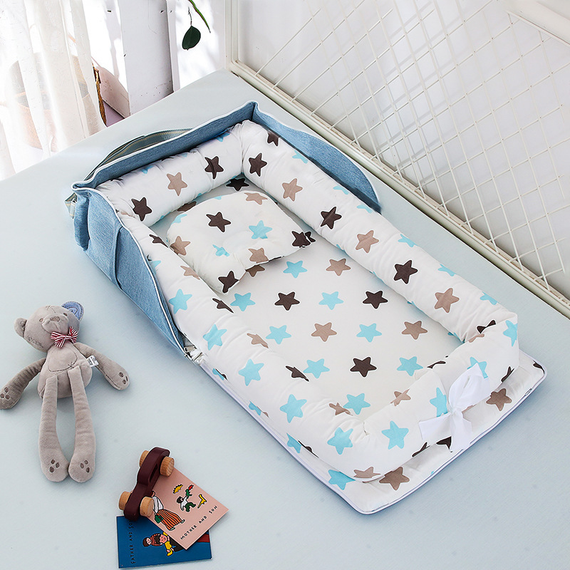 Cotton Portable Foldable Baby Bed - Image 9