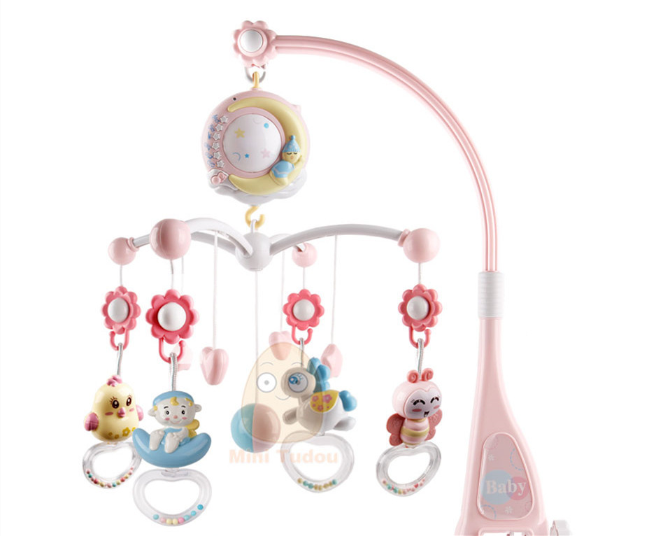 Baby Rattles Crib Mobiles Toy Holder Rotating Mobile Bed Bell Musical Box Projection Newborn Infant Baby Boy Toys - Image 7