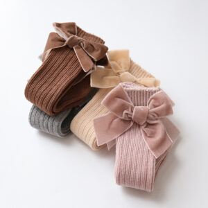 Bowknot woolen baby socks