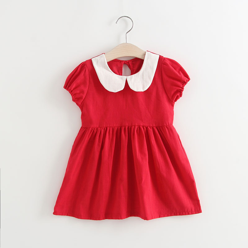 New Children's Clothing Baby Children Girls Bow Pleated Halter Skirt Princess Dress - Image 2
