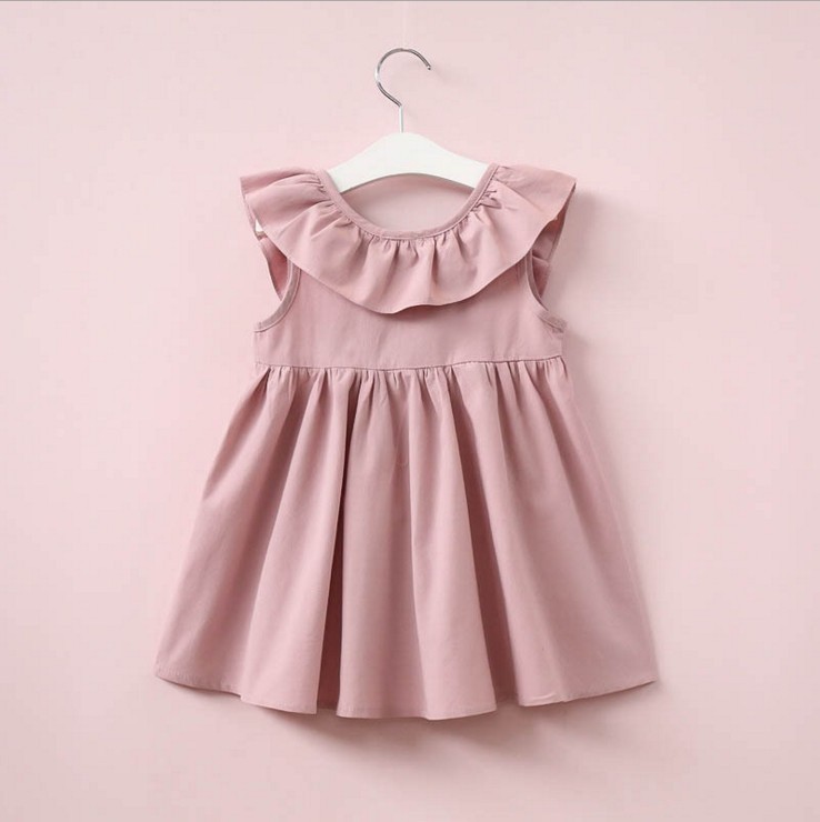 New Children's Clothing Baby Children Girls Bow Pleated Halter Skirt Princess Dress - Image 5