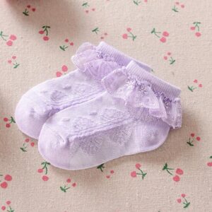 Children's lace boat socks Children's socks Girls baby mesh socks Thin lace princess socks