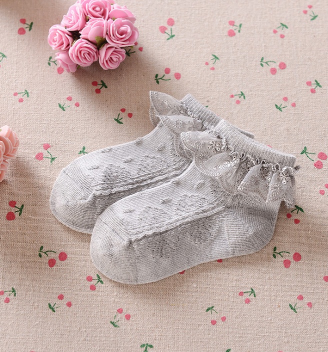 Children's lace boat socks Children's socks Girls baby mesh socks Thin lace princess socks - Image 2