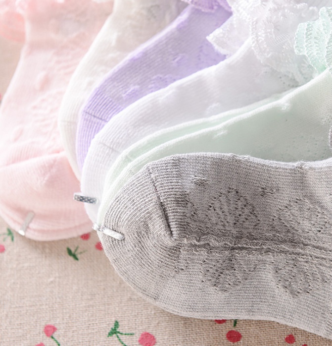 Children's lace boat socks Children's socks Girls baby mesh socks Thin lace princess socks - Image 3