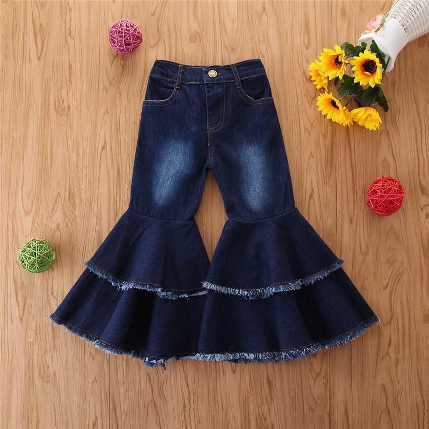 European And American Style Girls Kids Fashion Bell Bottom Pants - Image 5