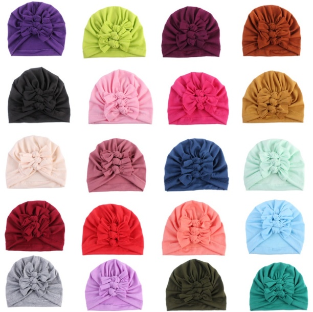 Pleated bowknot baby hat - Image 5