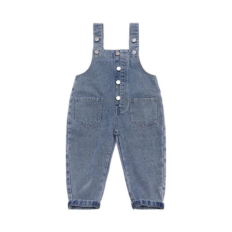 Girls Denim Overalls And Lace Shirt Two-piece Suit - Image 3