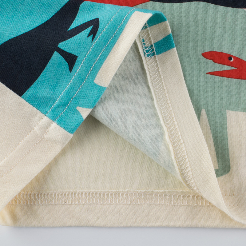 Boys Short Sleeve T-Shirt Kids Clothing Dinosaur Cartoon - Image 5