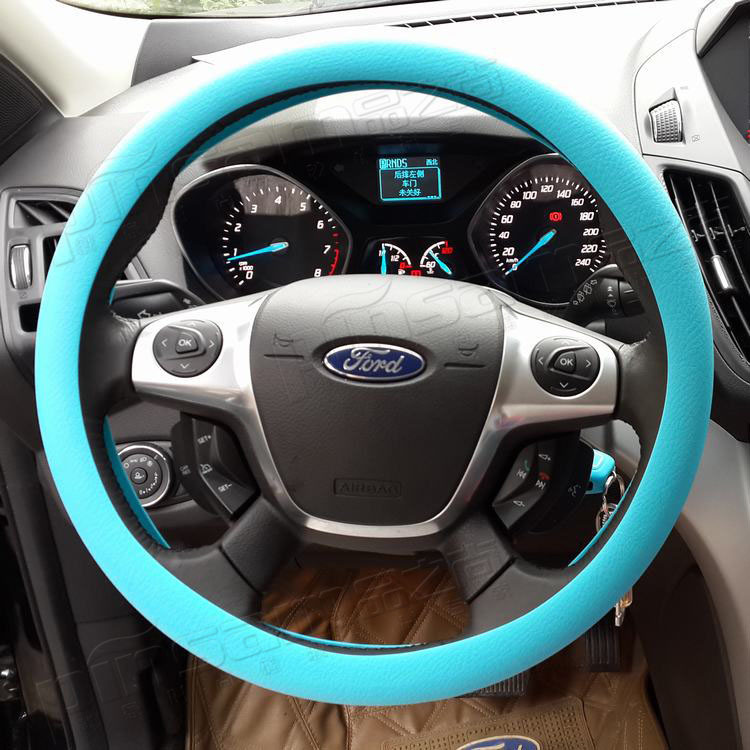 Non-slip car silicone steering wheel cover GM silicone steering wheel handle set Steering wheel silicone cover - Image 6