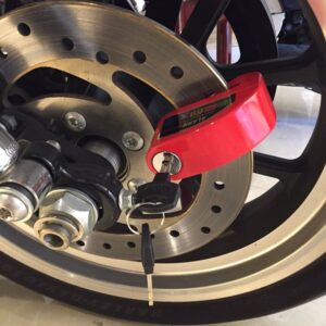 Motorcycle anti-theft lock