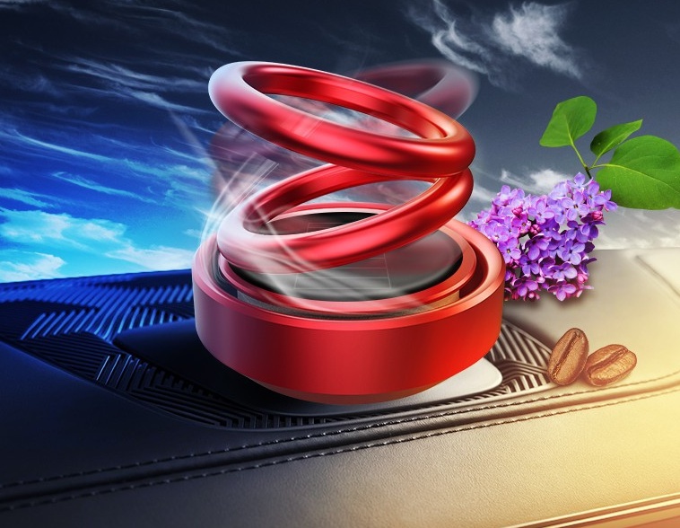 Solar Auto Rotation Car Air Freshener Perfume Seat - Image 10