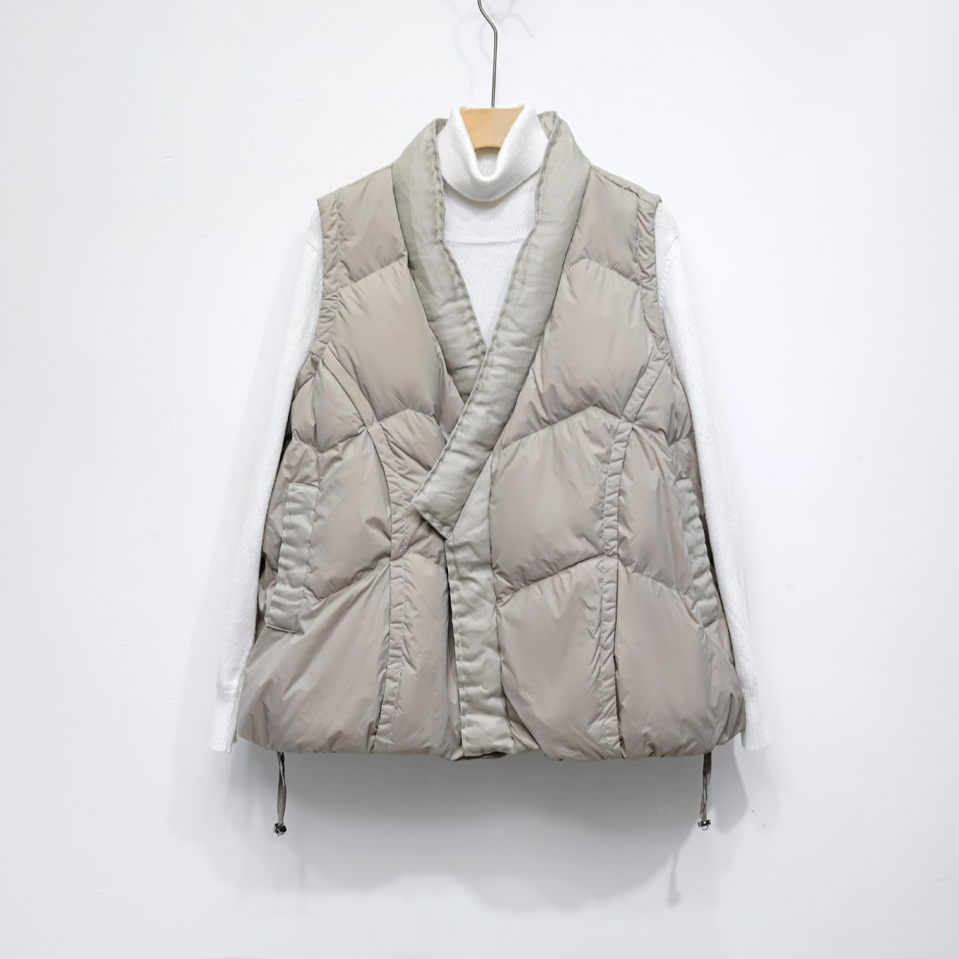 90 Down Solid Color Stand-collar Vest Women's Down Jacket - Image 6