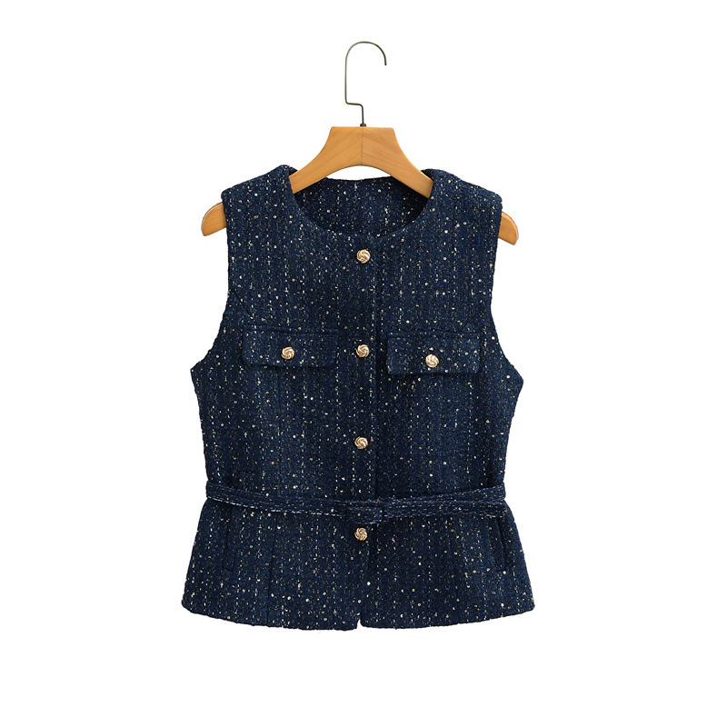 Women's Knit V-neck Vest - Image 2