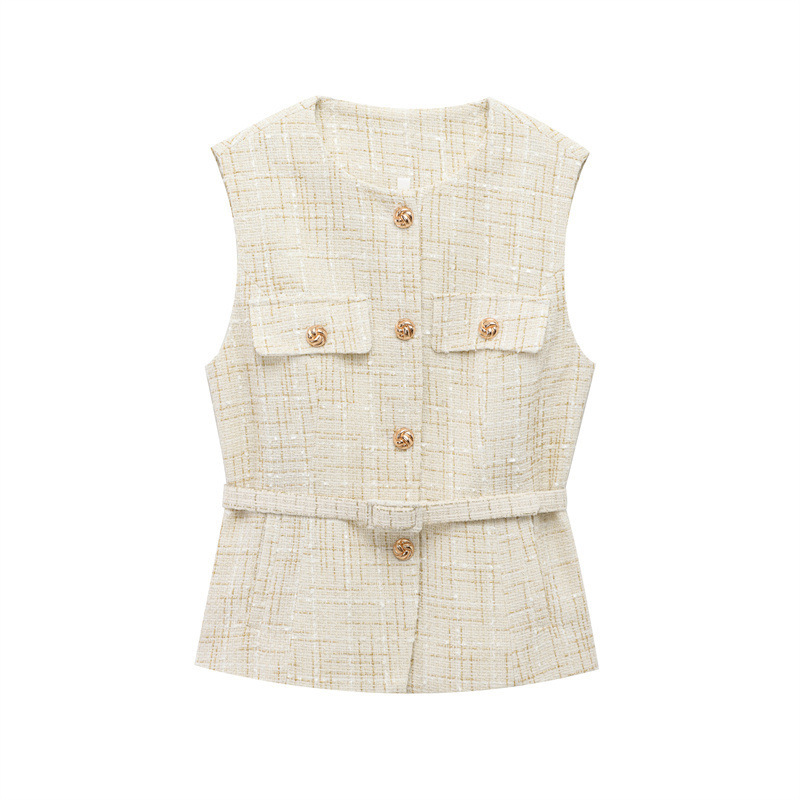 Women's Knit V-neck Vest - Image 3