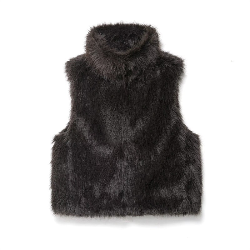 Women's Fashionable Loose Casual Faux Fur Vest - Image 7