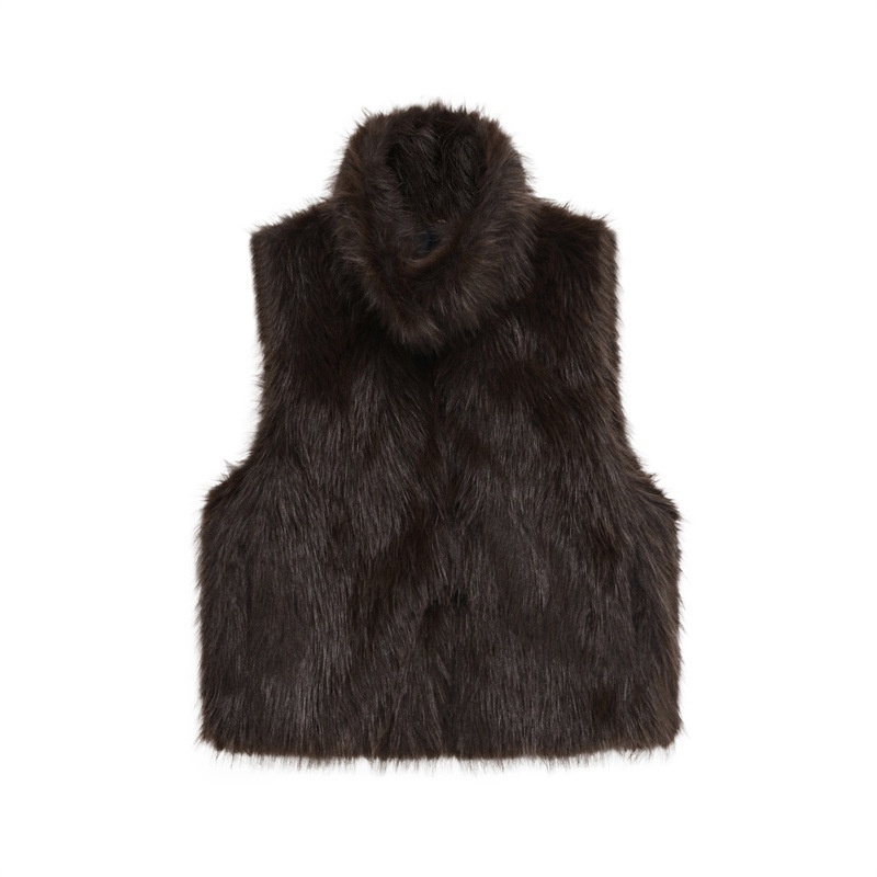 Women's Fashionable Loose Casual Faux Fur Vest - Image 8