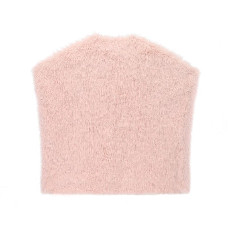 Autumn Fashion Faux Fur Effect Short Vest - Image 3