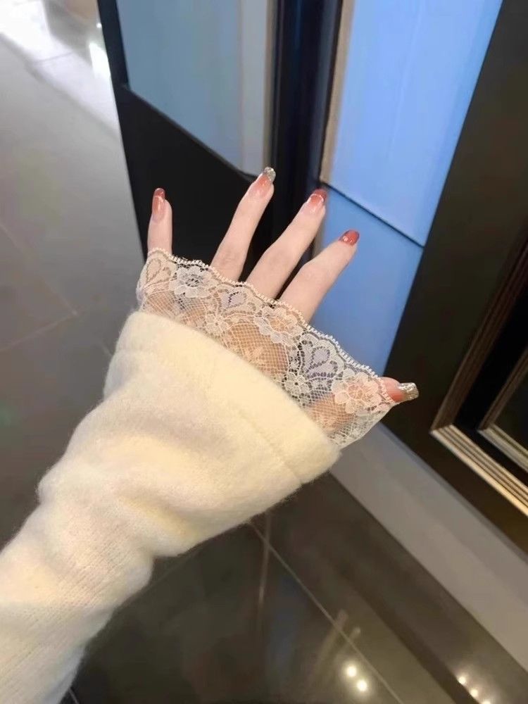 Women's Fashion Slim Fit Lace Long Sleeve - Image 5