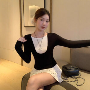 Women's Early Autumn Korean-style New Slim-fit Top