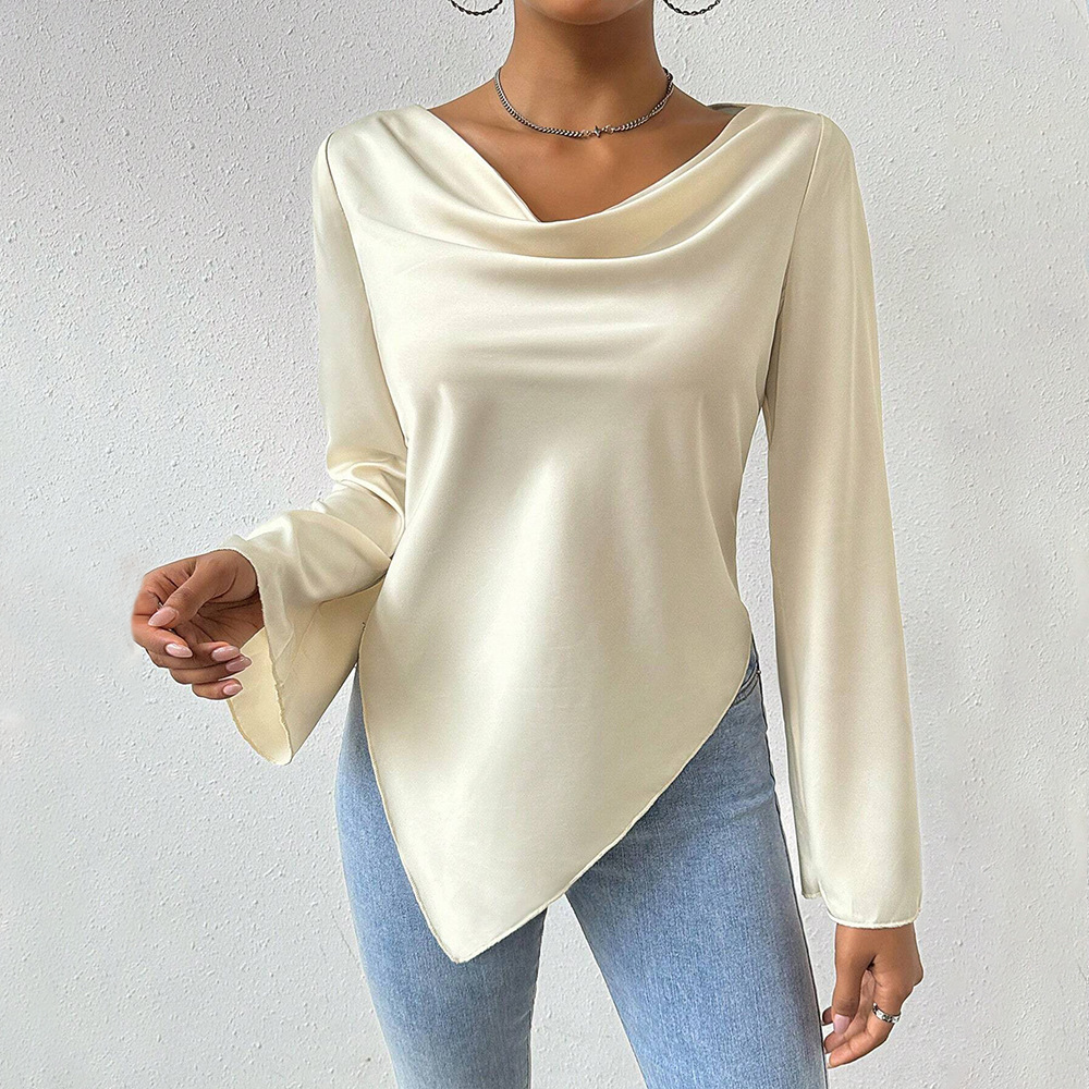 Ladies' Mature And Intellectual Style T-shirt Elegant And Aloof Long-sleeved Top For Autumn And Winter - Image 2