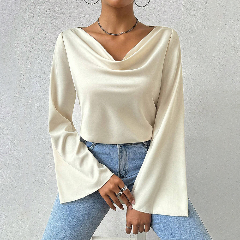 Ladies' Mature And Intellectual Style T-shirt Elegant And Aloof Long-sleeved Top For Autumn And Winter - Image 3
