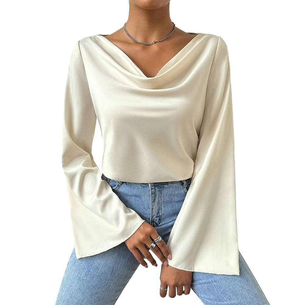 Ladies' Mature And Intellectual Style T-shirt Elegant And Aloof Long-sleeved Top For Autumn And Winter - Image 5