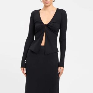 Sexy V-neck T-shirt Autumn And Winter Crop Top Long Sleeve Innerwear