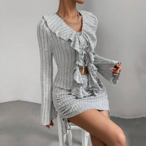 Women's Sexy Elegant Fashion Ruffled Slim-fit Suit