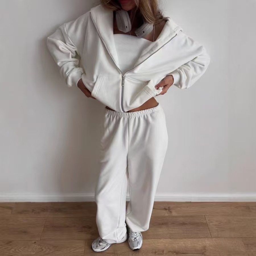 Women's 2-piece Sweatshirt With Wide-leg Sweatpants - Image 4