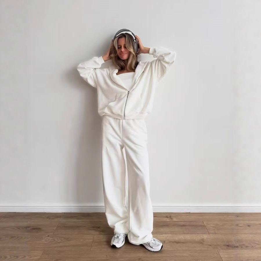 Women's 2-piece Sweatshirt With Wide-leg Sweatpants - Image 5