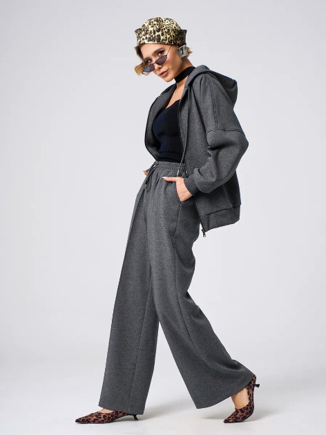Women's 2-piece Sweatshirt With Wide-leg Sweatpants - Image 6