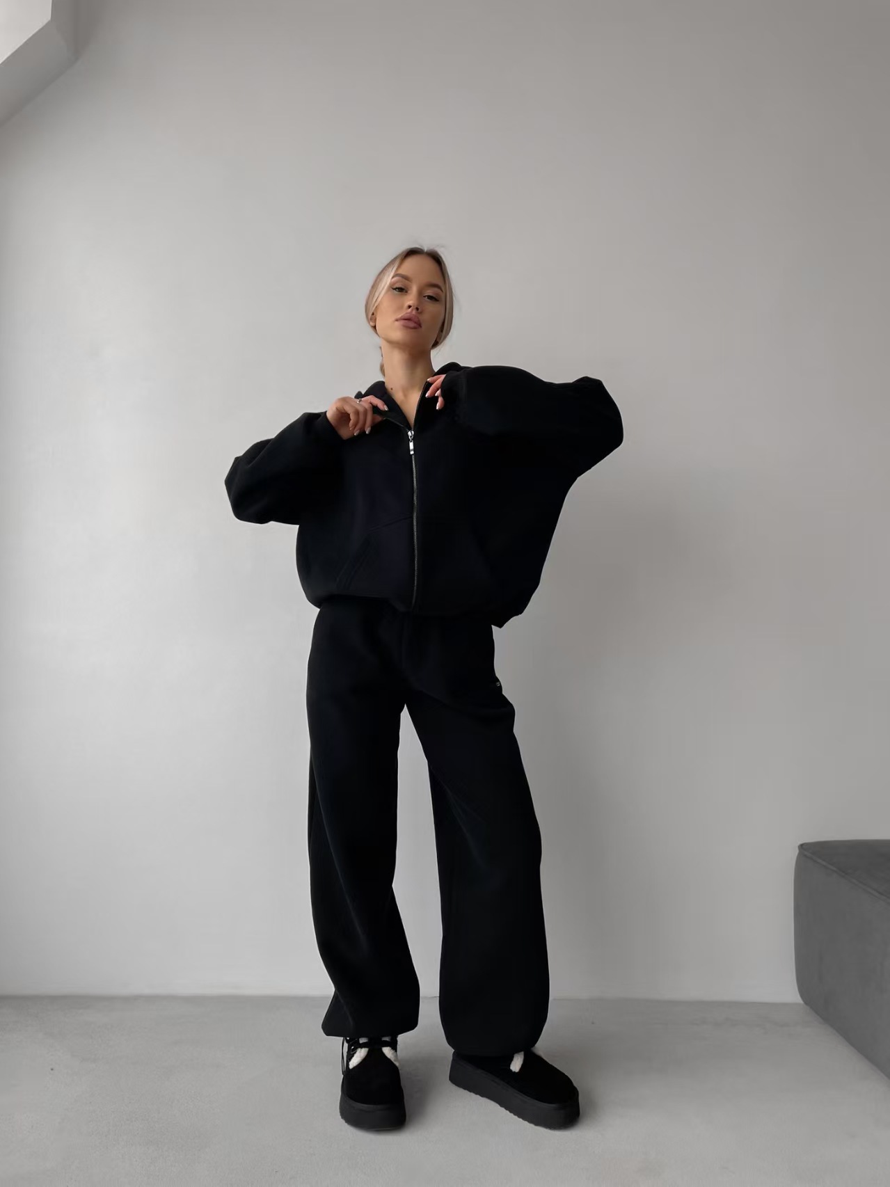 Women's 2-piece Sweatshirt With Wide-leg Sweatpants - Image 7