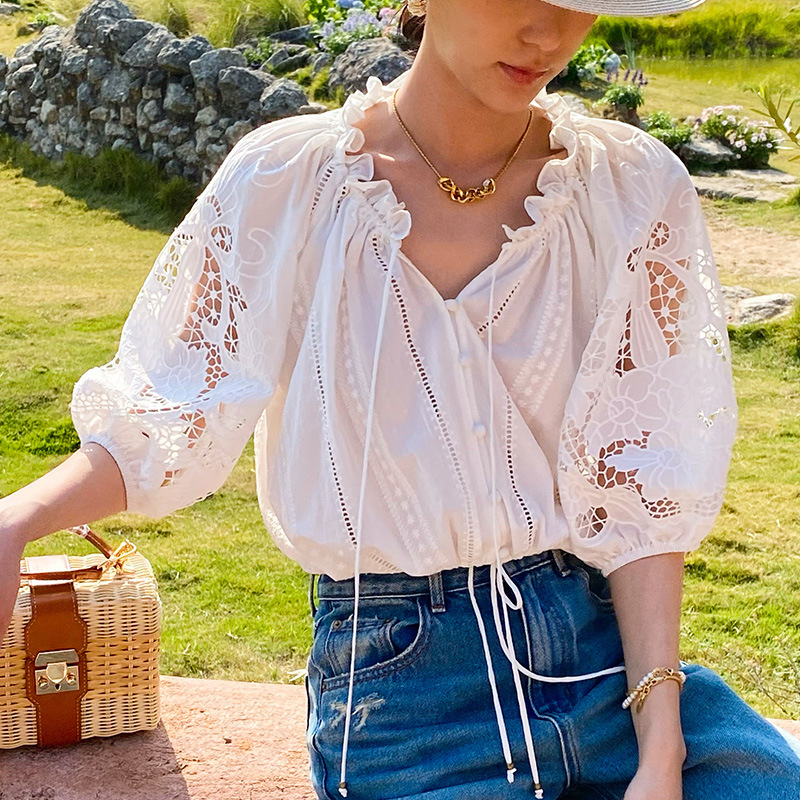 Spring And Summer Top White Skirt Women's Suit - Image 4