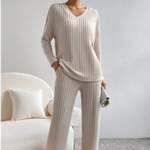 Women's Straight-leg Pants Elegant Loose Suit