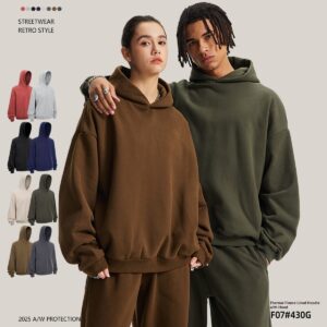 Fleece-lined Thickened Warm Loose Hooded Sporty Casual Couple Set