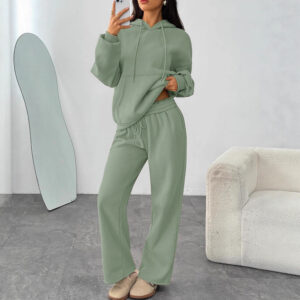 Autumn And Winter Casual Hooded Sweatshirt Oversized Wide-leg