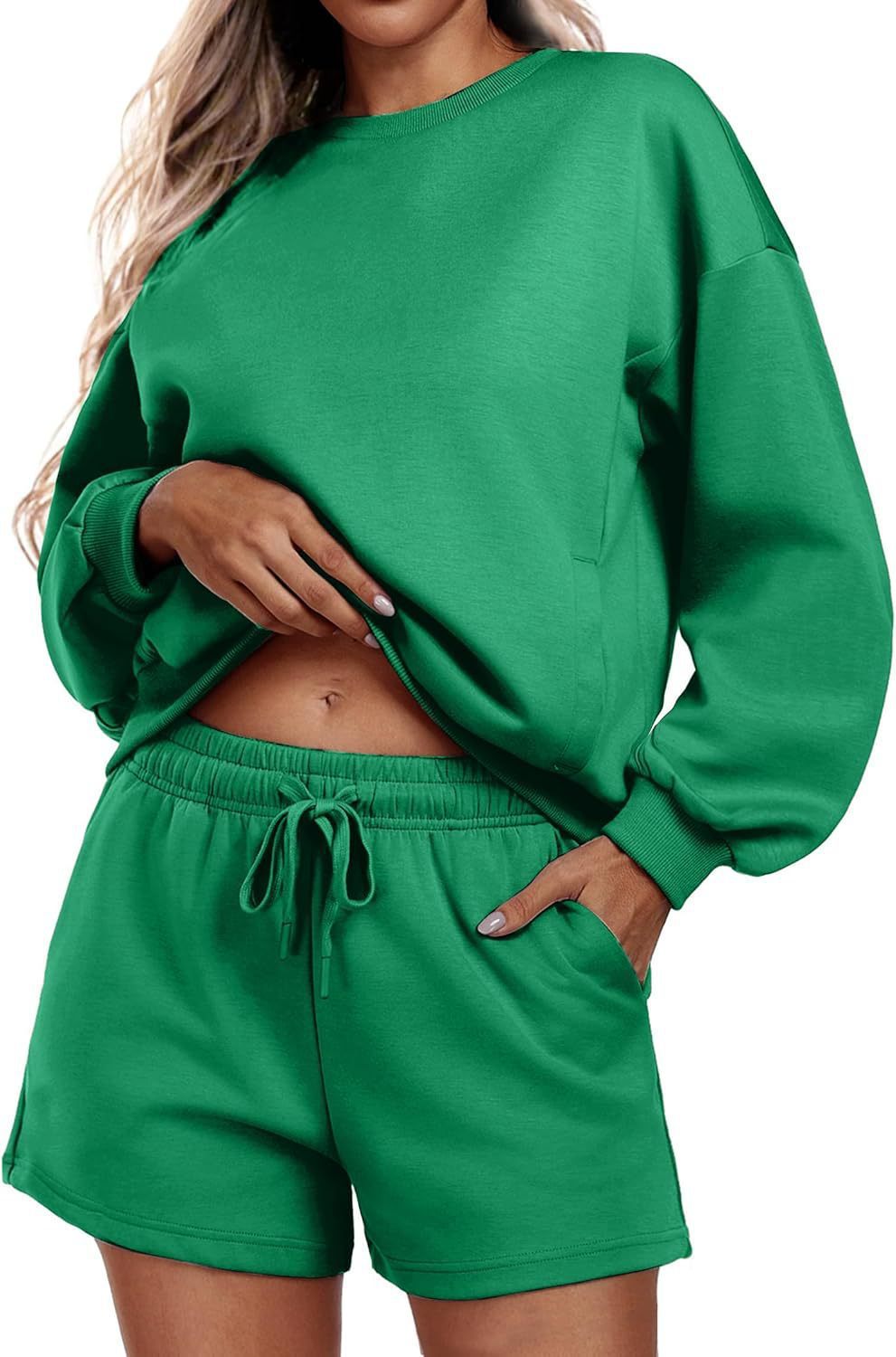 Women's Long-sleeve And Shorts Casual Sportswear Set - Image 5