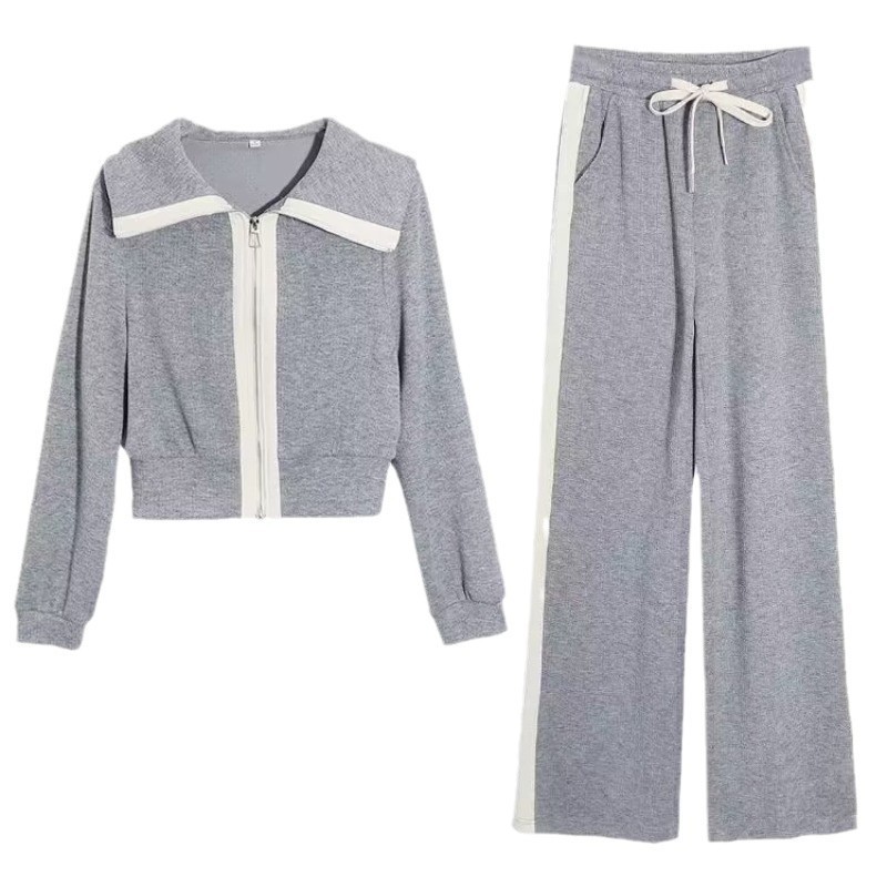 Fashionable And Stylish Two-piece Set With A Coat And Wide-leg Pants - Image 5